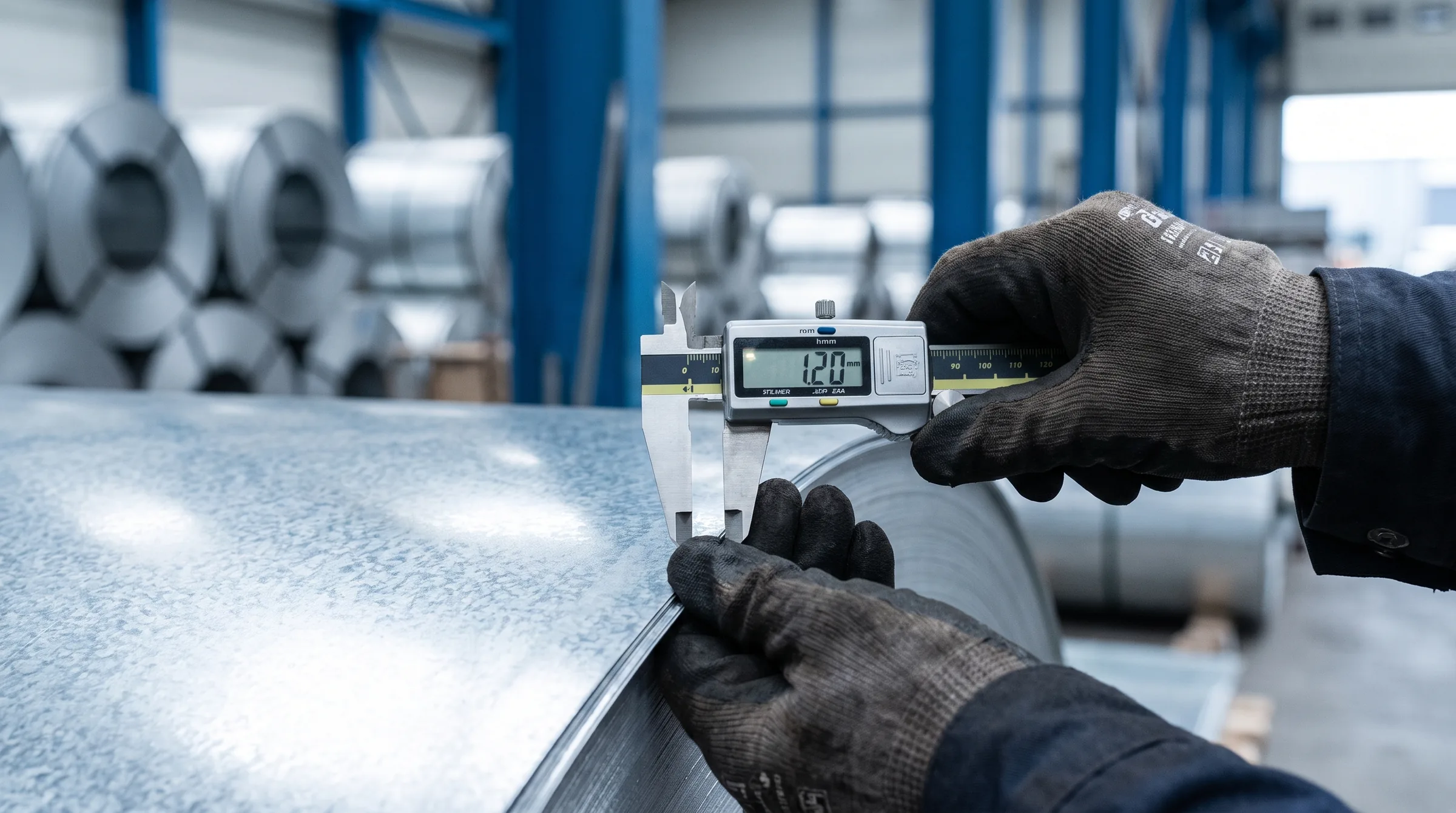 Measuring sheet thickness with a micrometer